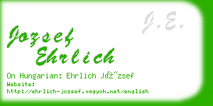 jozsef ehrlich business card